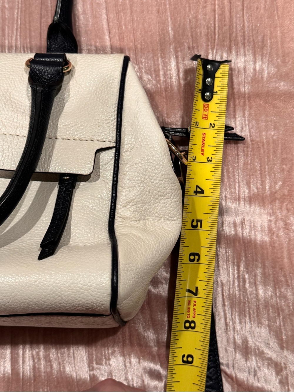 Kate Spade Cream White & Navy Handbag Purse Crossbody Leather Grant Park Alida - Picture 15 of 15